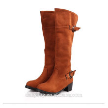 Marrom botas longas sexy mulheres PU PU salto alto